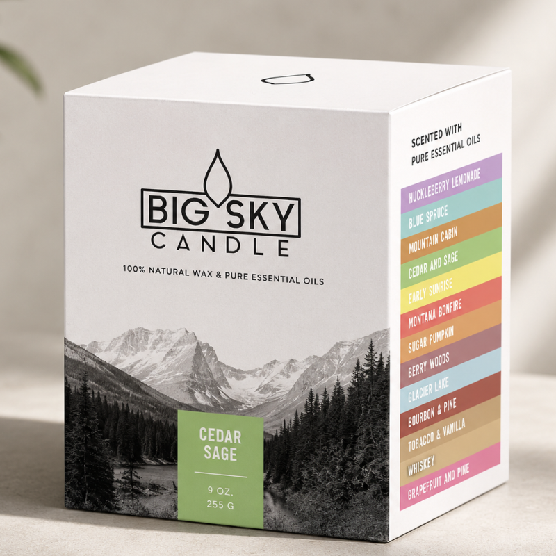 Big Sky Candle — Package
